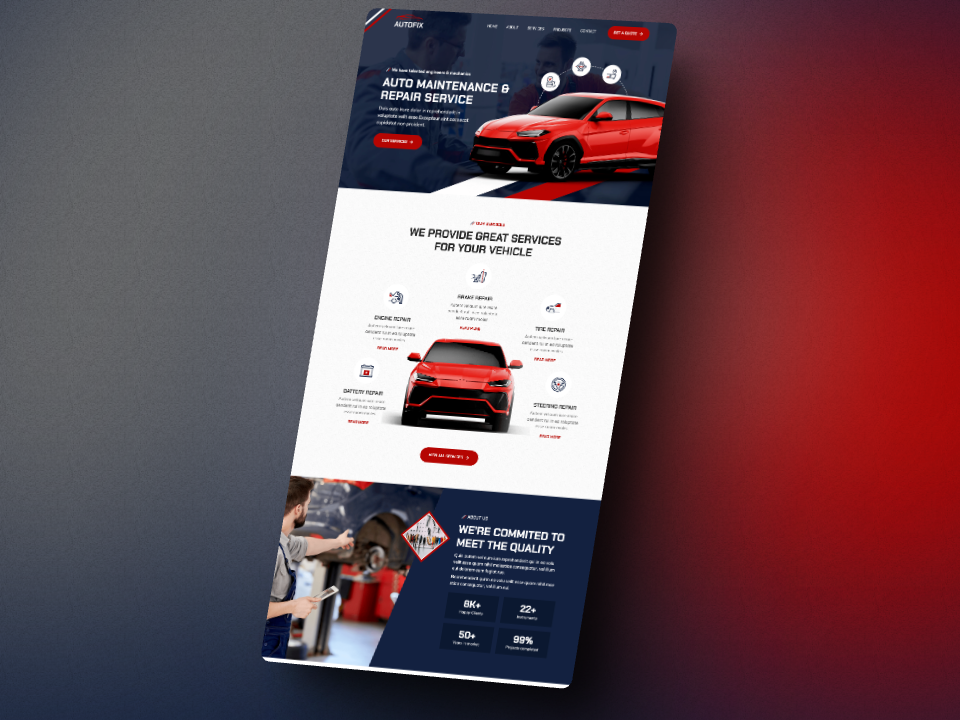 LandingPage Car Services